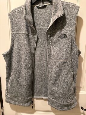 The North Face Light Gray Fleece Vest